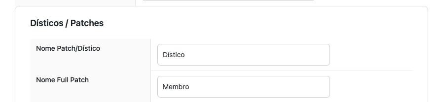 Separador Configurações gerais