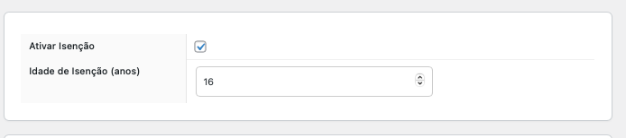 Separador Configurações gerais
